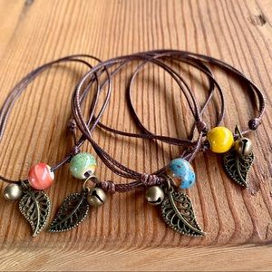 ✨BOHO CERAMIC BEAD ADJUSTABLE CHARM ANKLET✨